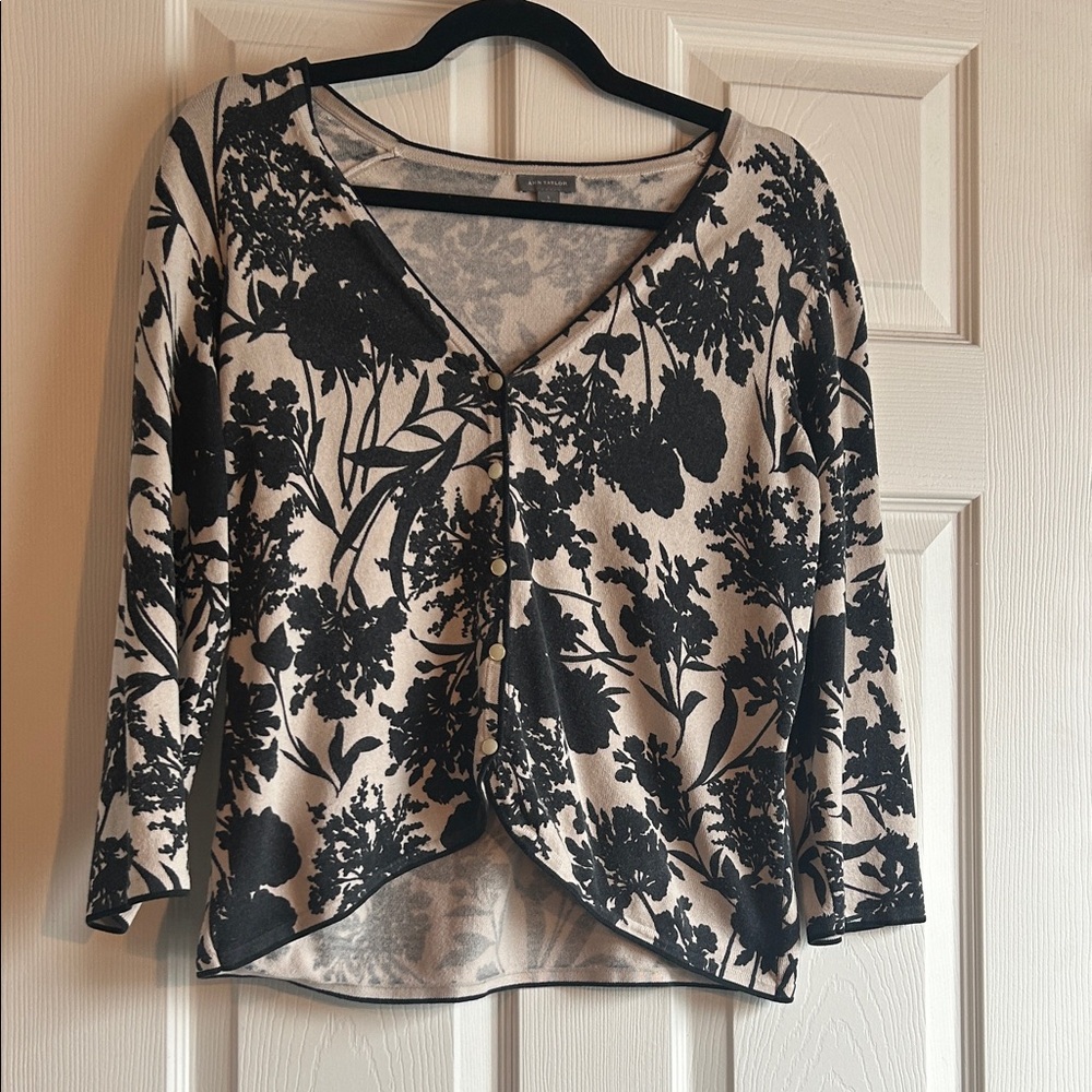 Floral Button-Up Cardigan